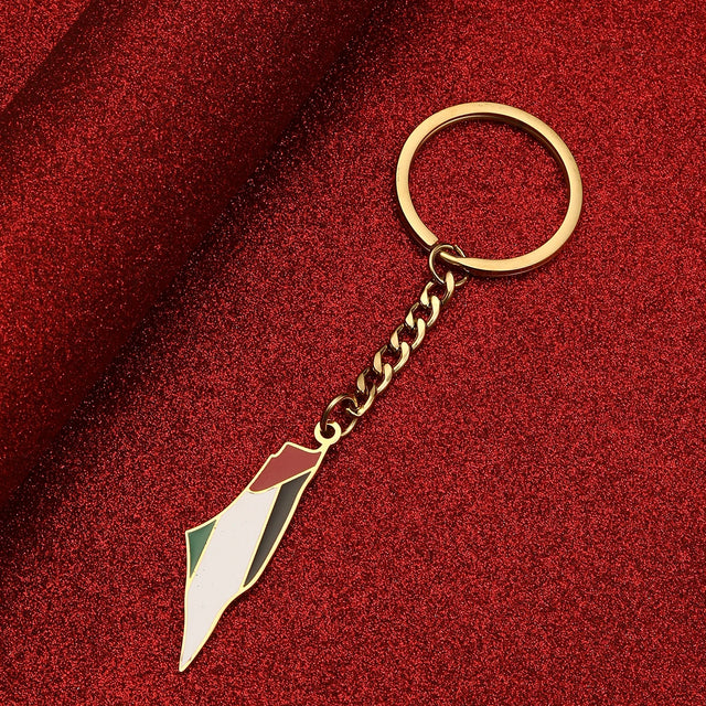 Palestine Map Keychain