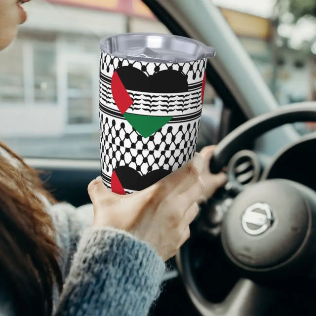 Palestine Heart Flag & Kuffiyeh, 20oz