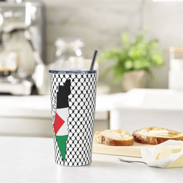 Palestinian Kufiya with Map, 20oz