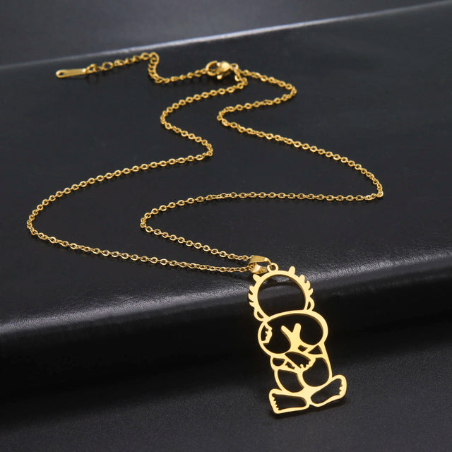 Stainless Steel Handala Palestine Pendant Necklace - Symbolic Jewelry for Men & Women, 2025 Gift