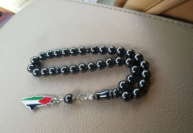 Prayer Beads Rosary (Masbaha) with Palestine flag