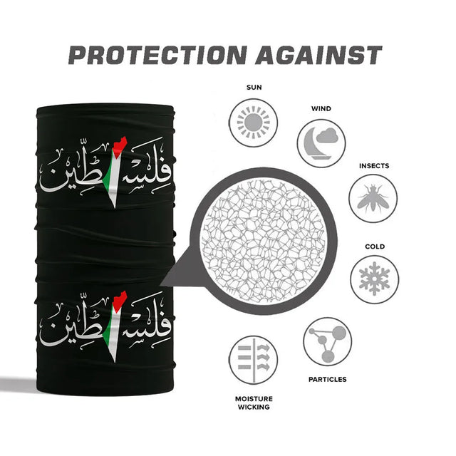 Palestine Arabic Letter Face Mask – Multifunctional Polyester Headwear