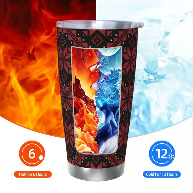 Palestinian Tatreez Thermal Mug