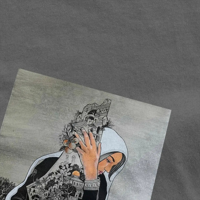 Palestinian Woman Defender T-Shirt – Men's Cotton Tee | Cultural Graphic Shirt