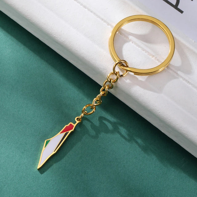 Palestine Flag Map Keychains