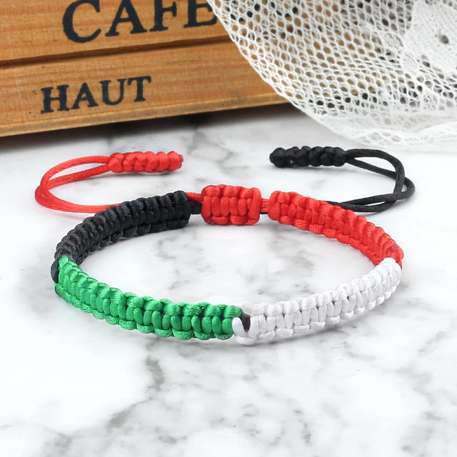 Palestine Flag Braided Bracelet