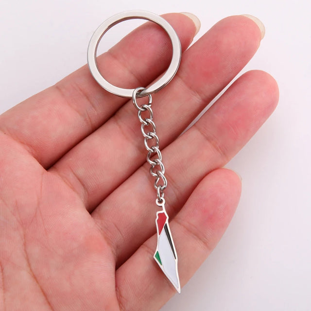 Palestine Flag Map Keychains