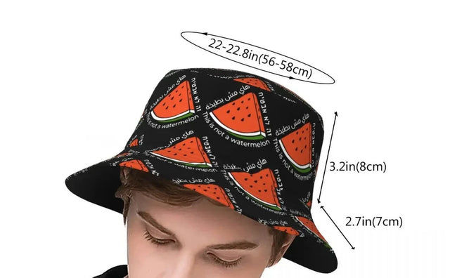 It’s Not a Watermelon Bucket Hat – Statement Sun Hat for Palestine Support