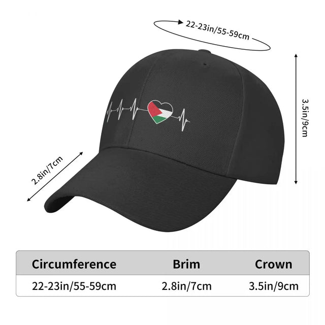Palestine Heartbeat Cap