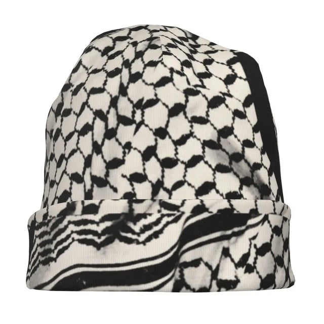 Kufiya Pattern Beanie – Warm Casual Hat with Traditional Design