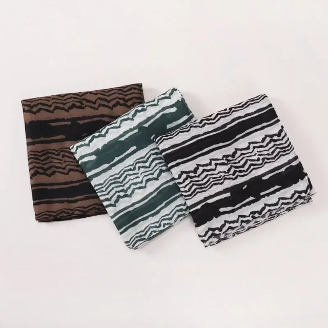 Elegant Printed Chiffon Hijab - Muslim Headscarf & Tie-Dyed Shawl