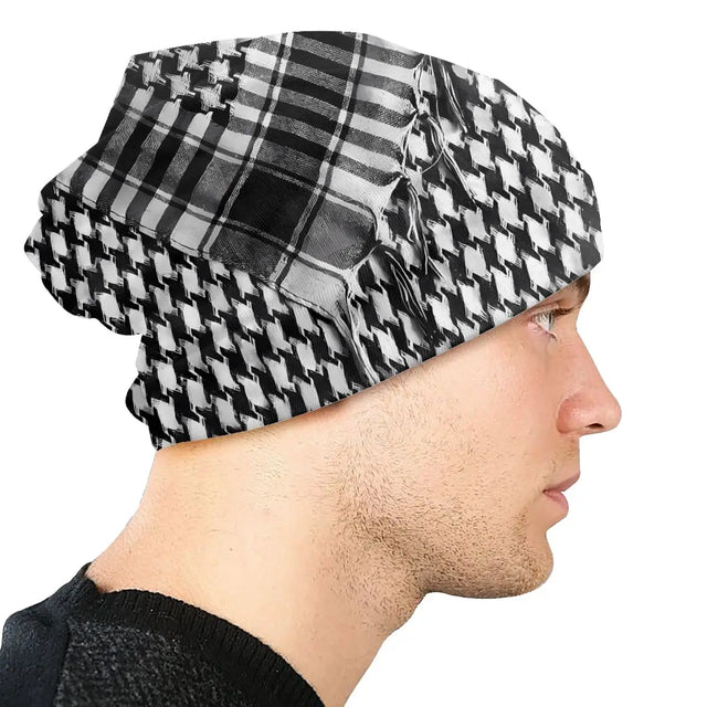 Black & White Kufiya Beanie