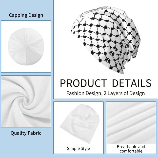 Palestine Kufiya Pattern with Hanzala Beanie