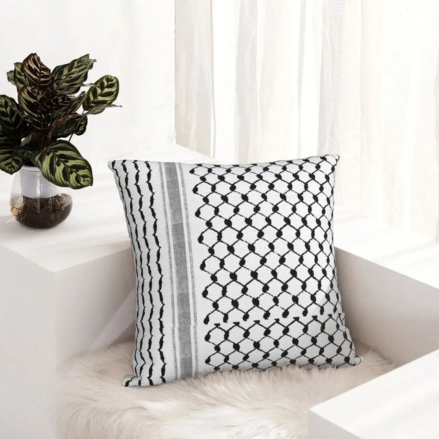 Palestinian Kufiya Folk Pattern Pillow Case