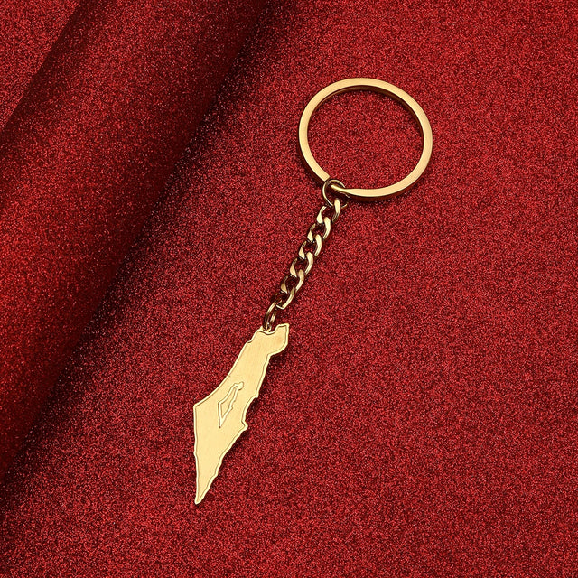 Palestine Map Keychain