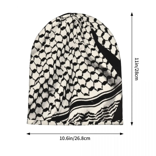 Kufiya Pattern Beanie – Warm Casual Hat with Traditional Design