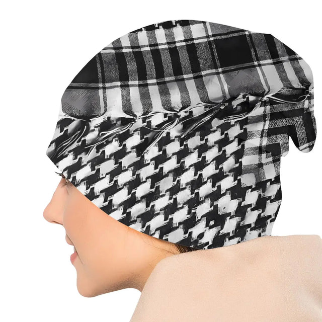 Black & White Kufiya Beanie