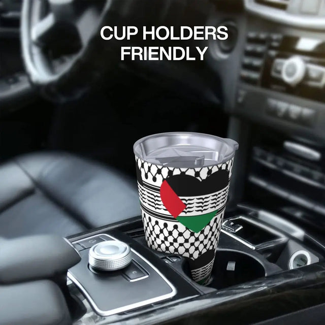 Palestine Heart Flag & Kuffiyeh, 20oz