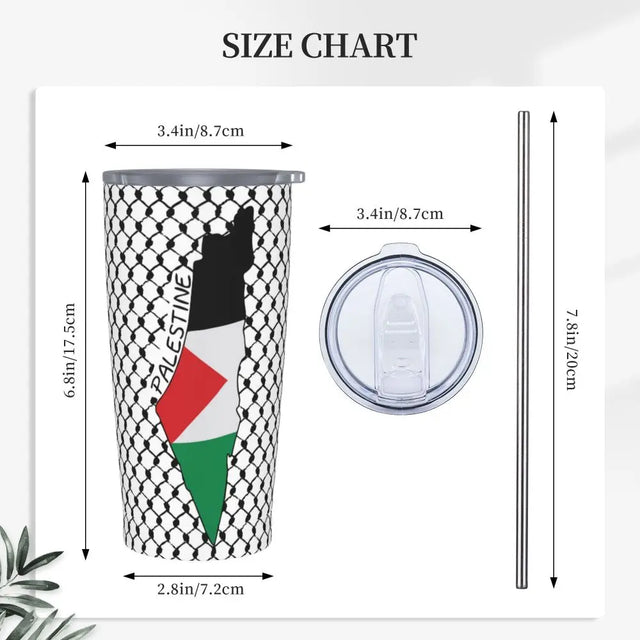 Palestinian Kufiya with Map, 20oz