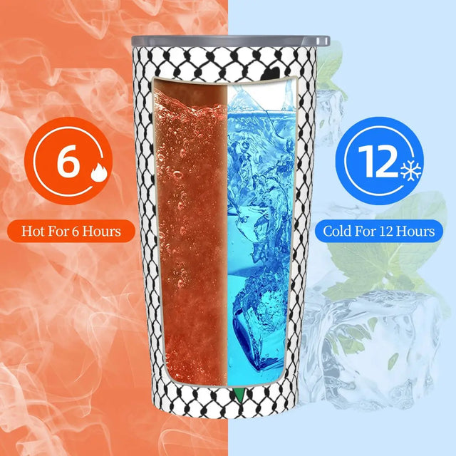 Palestinian Kufiya with Map, 20oz