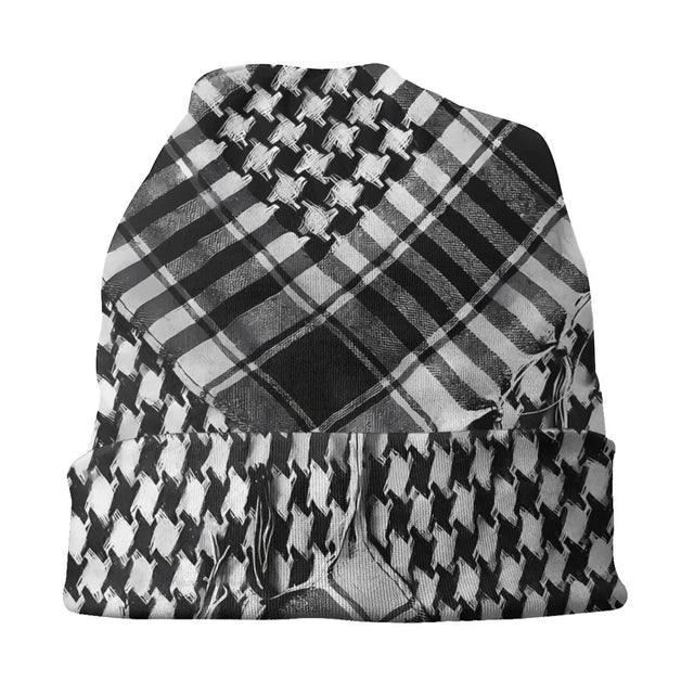 Black & White Kufiya Beanie
