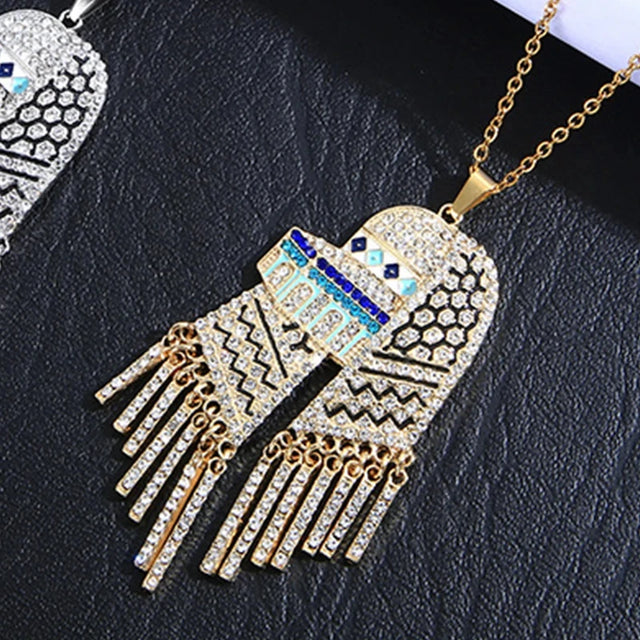 Al Aqsa Mosque Pendant Necklace - Stainless Steel Keffiyeh Charm, Arabic Jewelry Gift