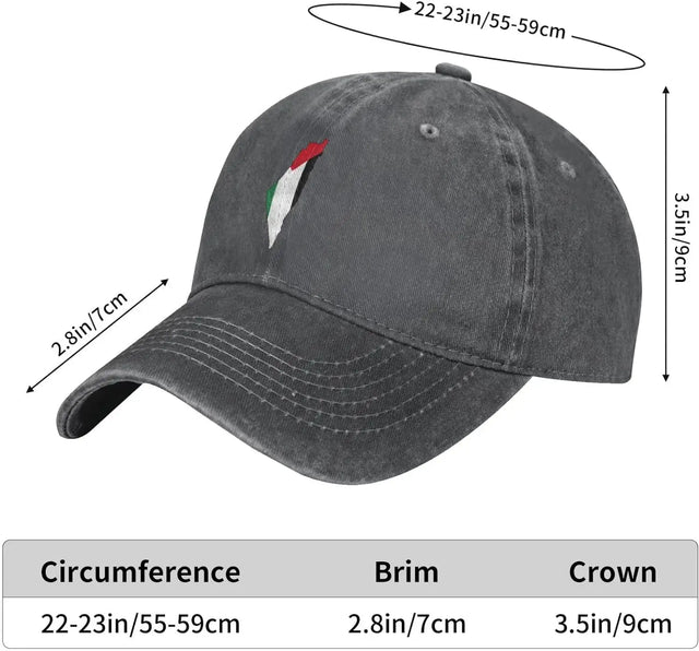 Flag of Palestine Map Cap