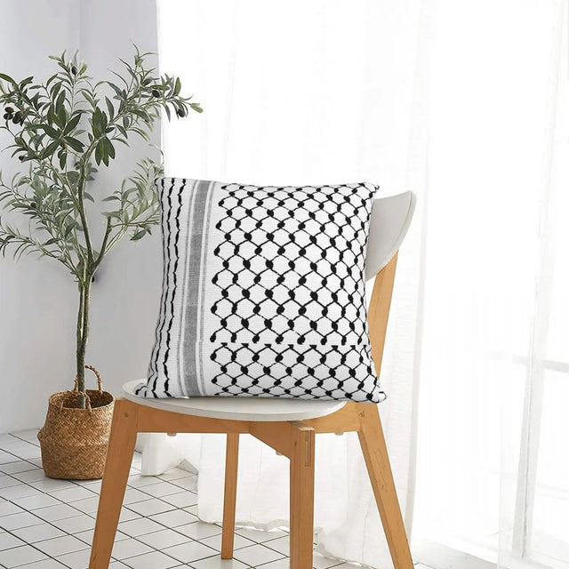Palestinian Kufiya Folk Pattern Pillow Case