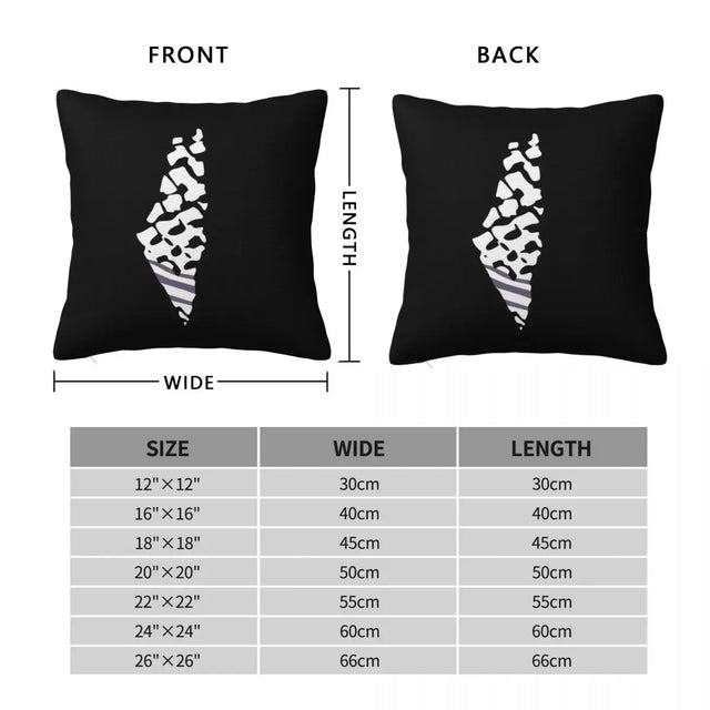 Palestine Map With Kuffiyeh Cushion Case