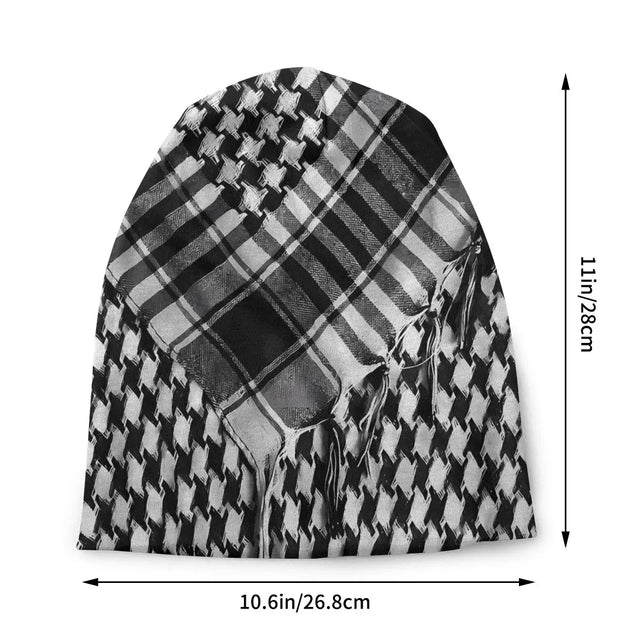 Black & White Kufiya Beanie
