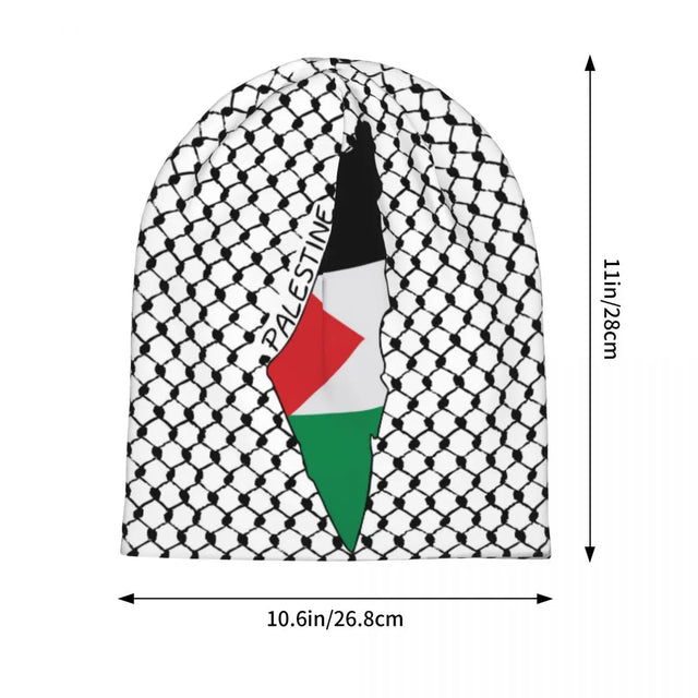 Palestine Kufiya with Flag Map Beanie