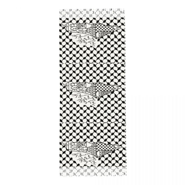 Arabic Folk Kufiya Keffiyeh Shawl – Large Soft Winter Scarf for Women
