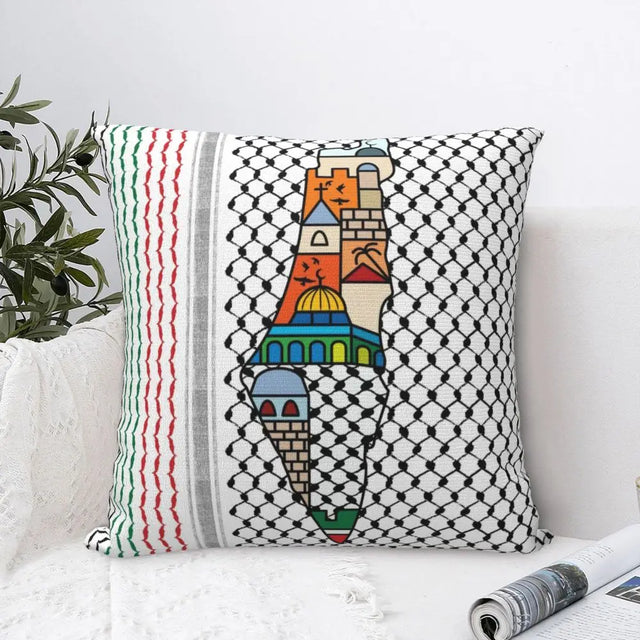 Traditional Palestinians Tatreez Cushion Cover