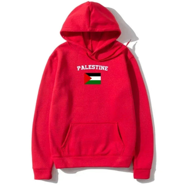 Palestine Flag Harajuku Hoodie - Retro Hip Hop Sweatshirt for Fall/Winter