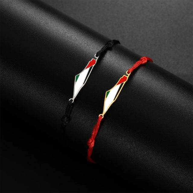 Palestine Map Flag Bracelets
