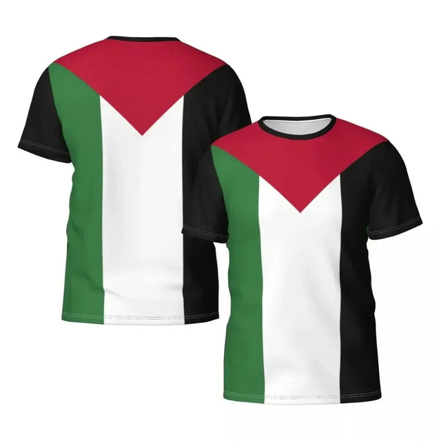3D Palestine Flag T-Shirt – Bold Casual Tee with Printed Flag Design