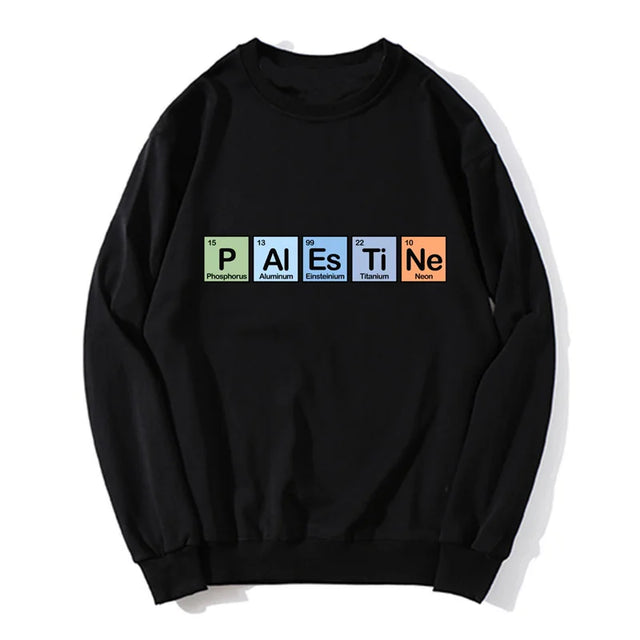 Palestine Elements Cotton Hoodie – Soft Fleece Unisex Pullover Sweatshirt