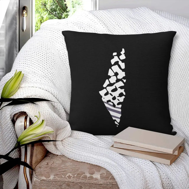 Palestine Map With Kuffiyeh Cushion Case