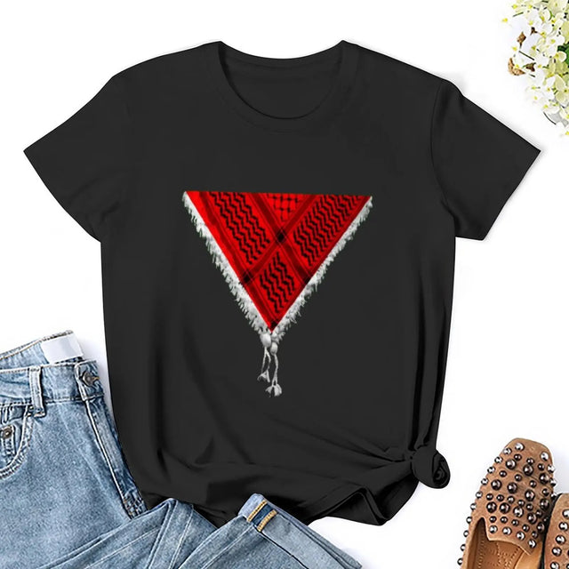 Red Triangle Slim Fit T-Shirt – Women’s Graphic Cotton Tee | Casual Style