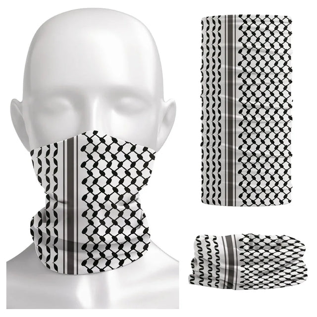 Palestinian Kufiya Face Mask β Traditional Pattern Multifunctional Headwear