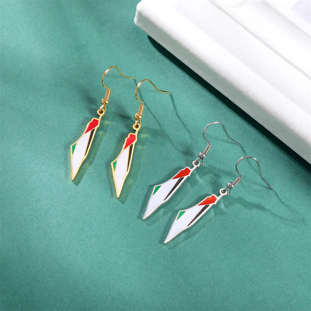 Palestine Map Drop Earrings