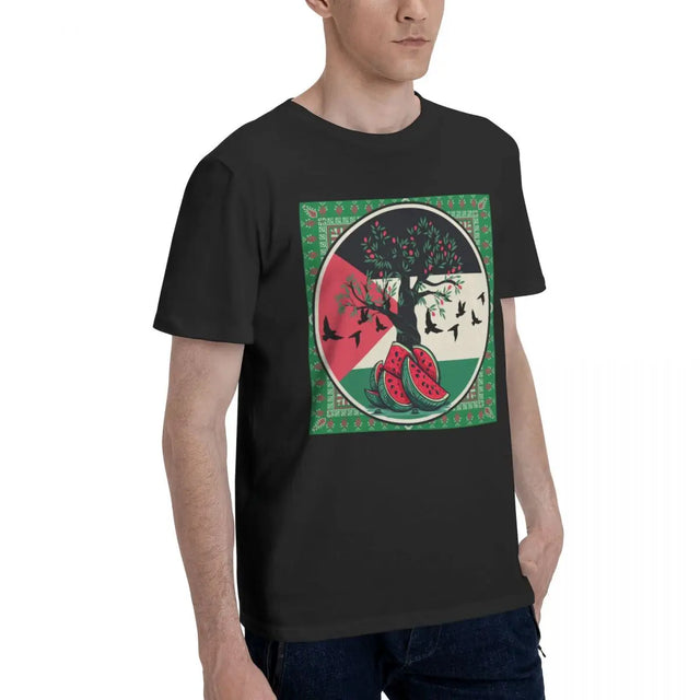 Palestine Watermelon T-Shirt – Cotton Tee with Symbolic Graphic Design