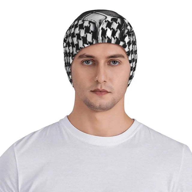 Black & White Kufiya Beanie