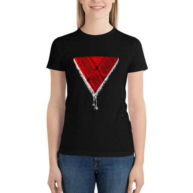 Red Triangle Slim Fit T-Shirt – Women’s Graphic Cotton Tee | Casual Style