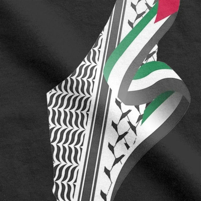 Palestinian Kuffiyeh Map T-Shirt – Cotton Casual Tee for Men & Women