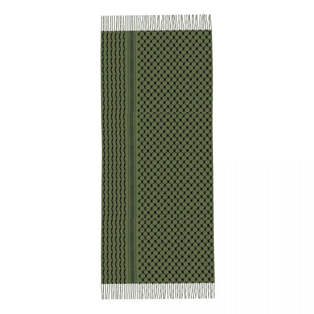 Arabic Folk Kufiya Hatta Shawl - Traditional Keffiyeh Pattern Scarf for Women