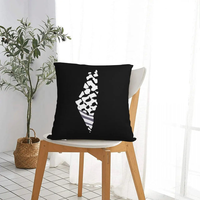 Palestine Map With Kuffiyeh Cushion Case