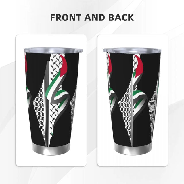 Palestine Map with Kuffiyeh, 20oz