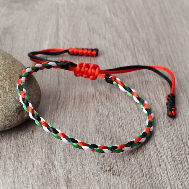 Palestine Flag Braided Bracelet