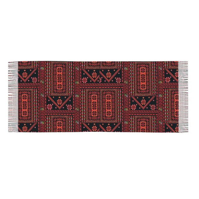 Palestine Flag Tassel Scarf - Soft Patriotic Shawl for Women, Winter & Fall